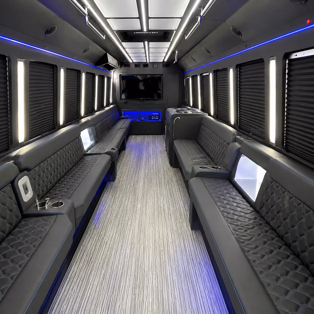norwalk party bus rental interior